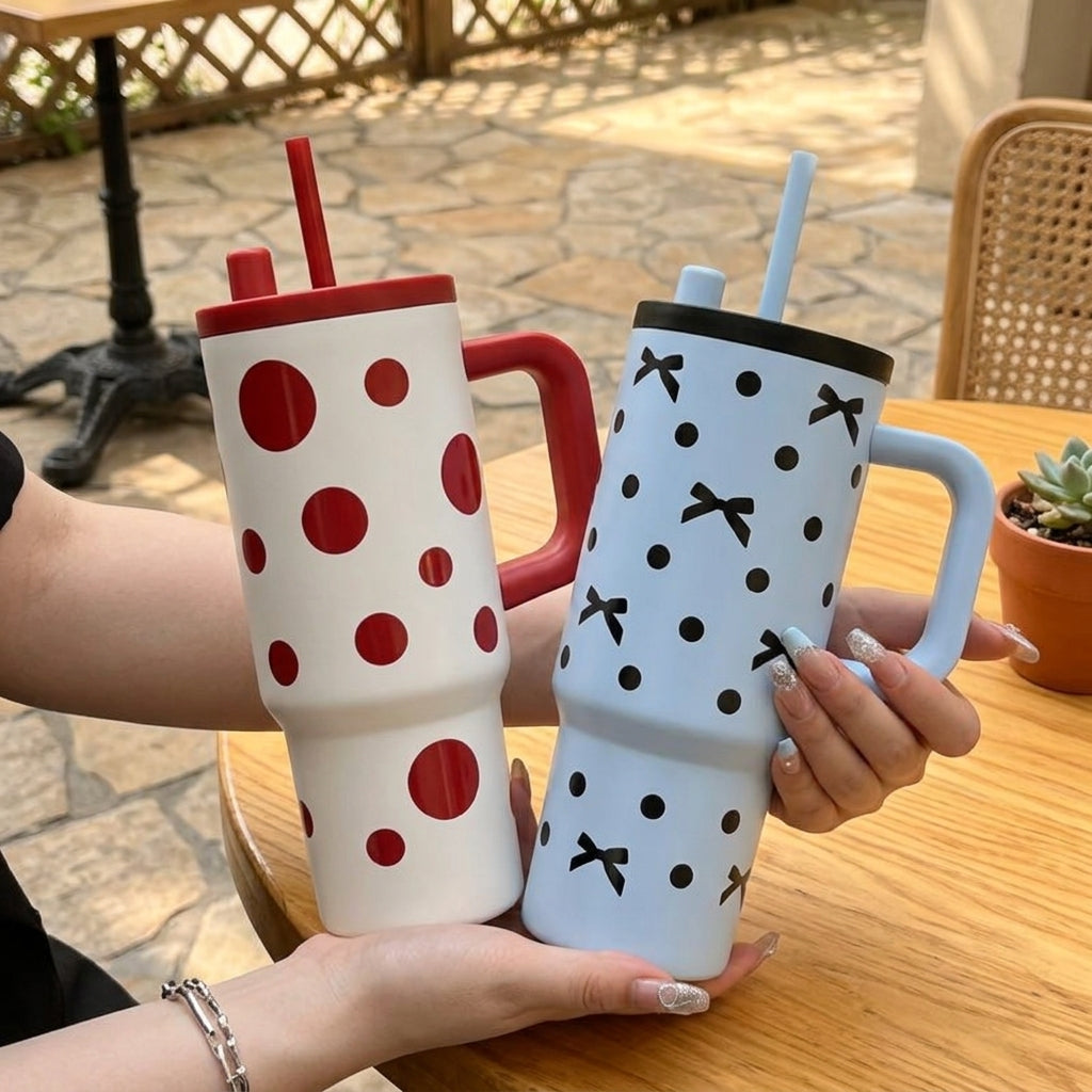 Handle Insulated Cooling Tumbler Large Car Travel Cup